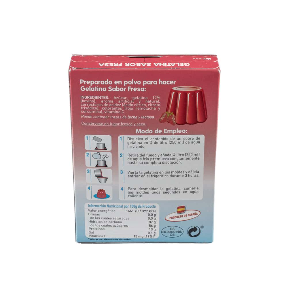 Gelatina sabor fresa (5 x 2 x 85 g / 3 oz) - Miniatura 3