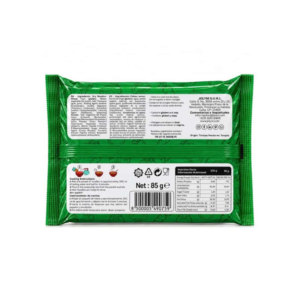Sopa de fideos instantáneos sabor a vegetales Jolyni (40 x 85 g / 3 oz) - Miniatura 2