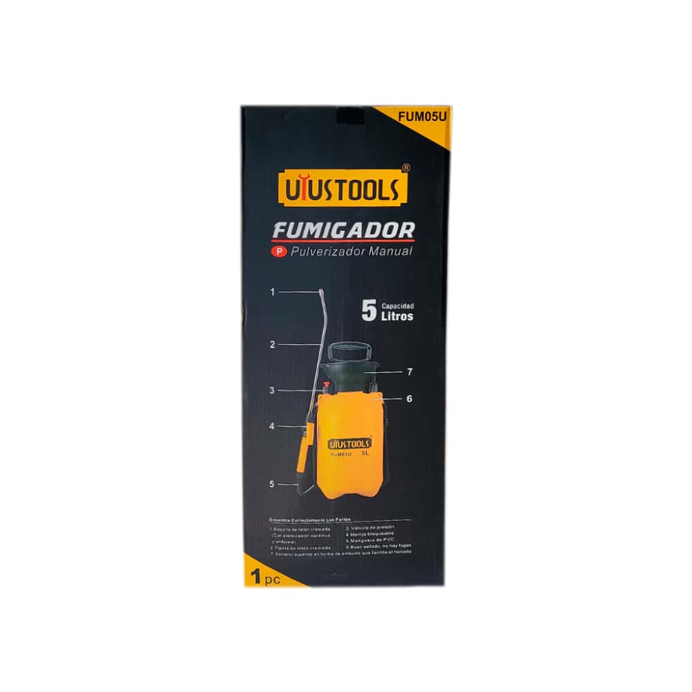 Fumigador manual tanque depósito bomba tipo mochila para fumigar 5 L Uyustools - Miniatura 3