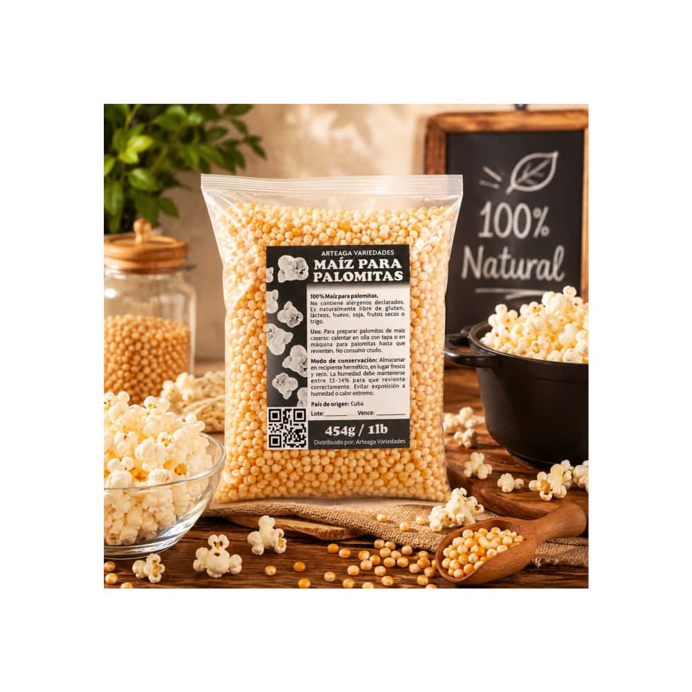 Maíz para palomitas natural Arteaga Variedades (1 kg / 2.2 lb) - Miniatura 3