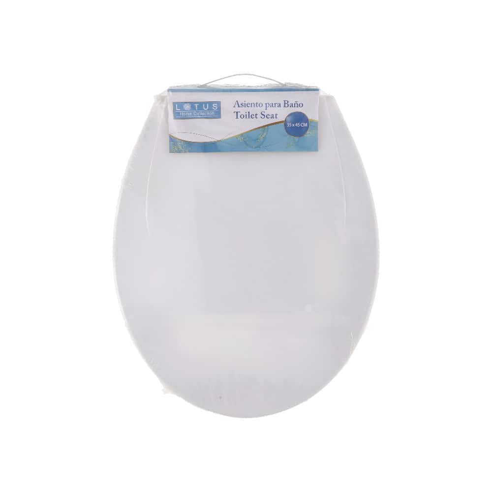Asiento plástico blanco para baño 35 x 45 cm Lotus Home Collection - Miniatura 1