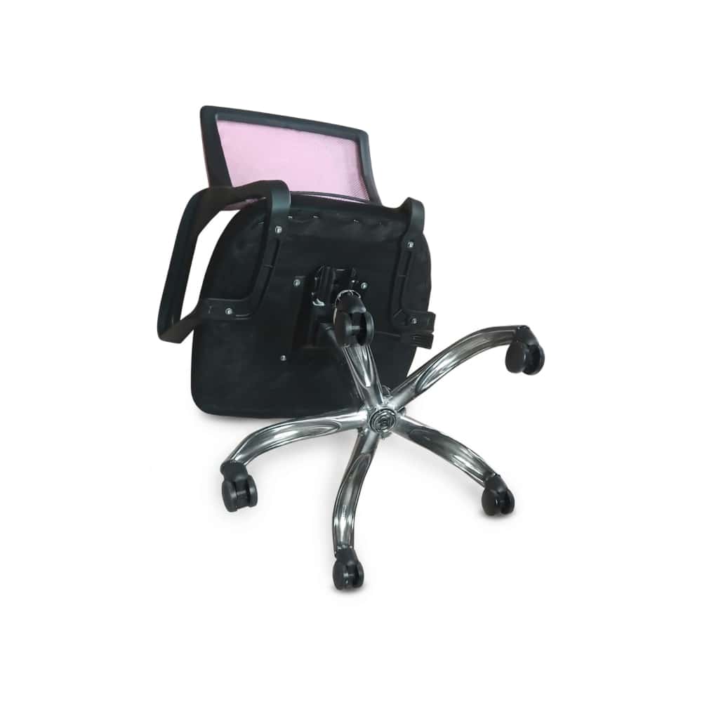 Silla de oficina clásica rosa con respaldo de malla 7House (1 U) - Miniatura 4