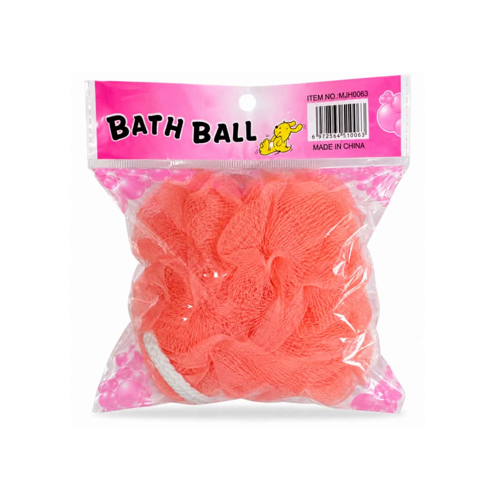 Esponja de baño tipo malla naranja Mujinhua (1 U) - Miniatura 2