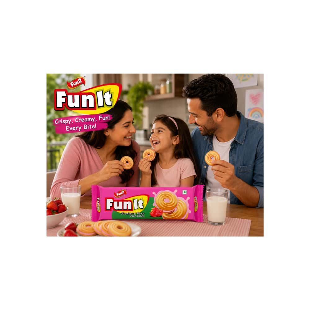 Galleta de crema con sabor a fresa Fun2 (12 x 36 g / 1.27 oz) - Miniatura 5