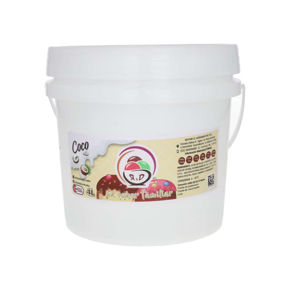 Helado sabor coco R&D (4 L) - Miniatura 1