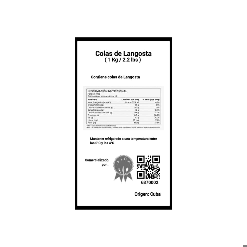 Colas de langosta Pida (1 kg / 2.2 lb) - Miniatura 5