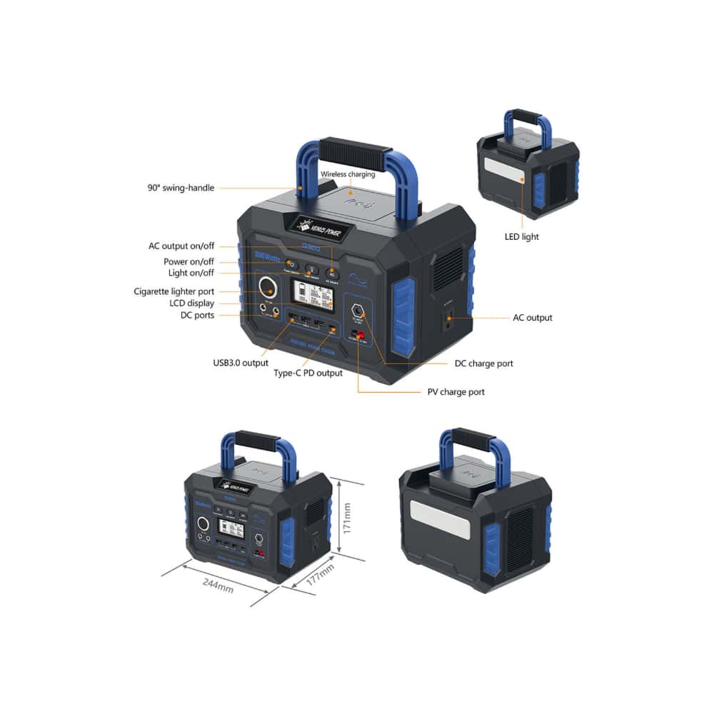 Estación de energía portátil de 300 W Venus Power G300 - Miniatura 2