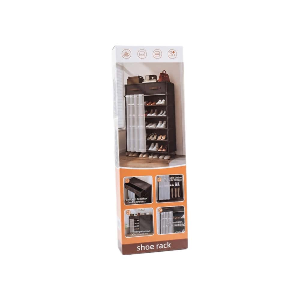 Zapatero organizador multinivel de 6 niveles con cortina protectora (Modelo XG263-6P) XL Soluciones - Miniatura 3