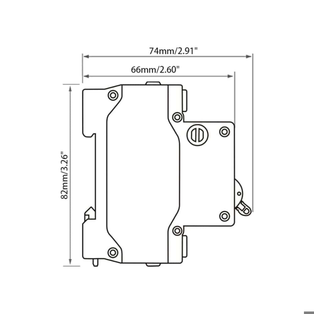 Interruptor - breaker - termomagnético de 1 polo tipo europeo 10 A Troen - Miniatura 2