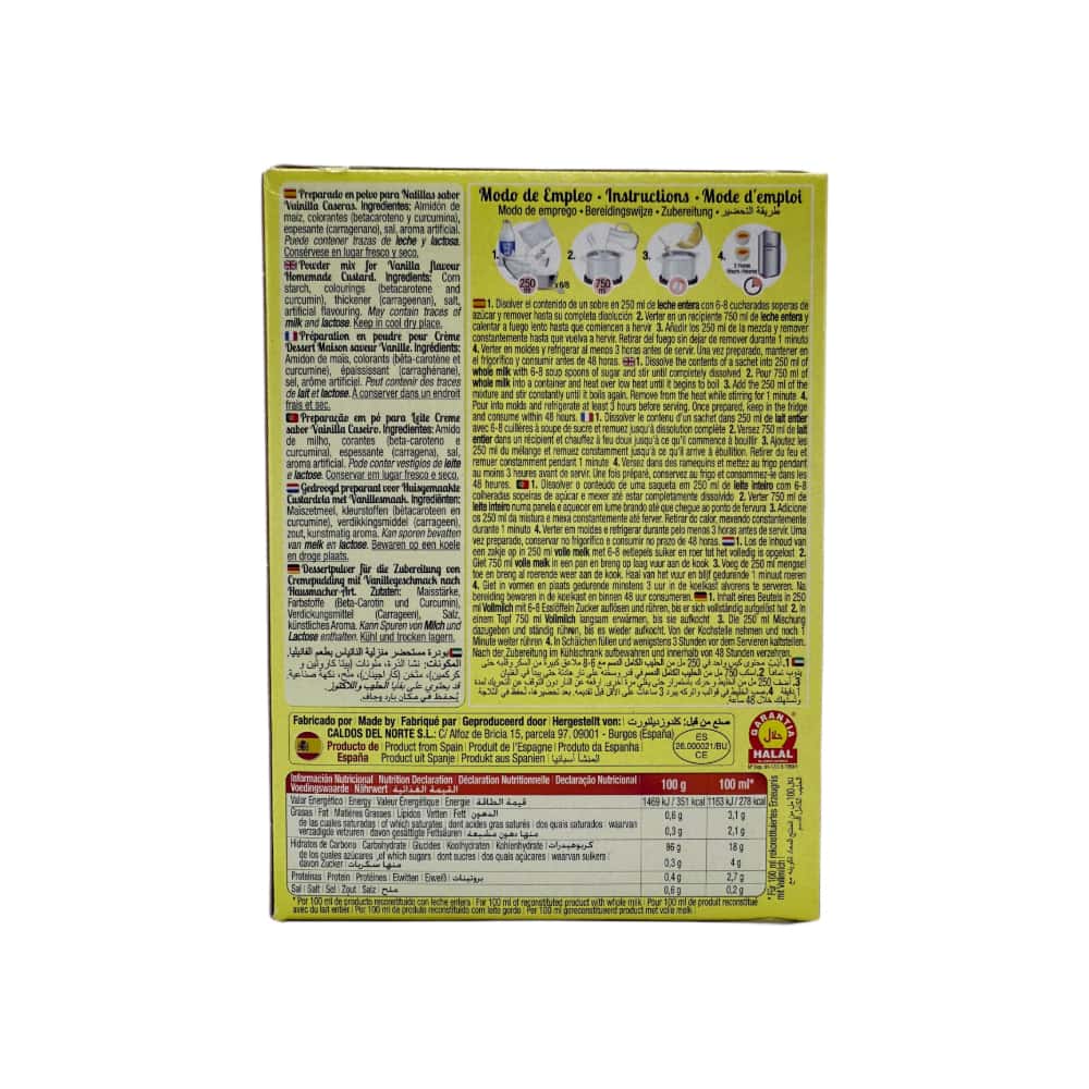 Natilla casera sabor vainilla Calnort (120 g / 4.23 oz) - Miniatura 2