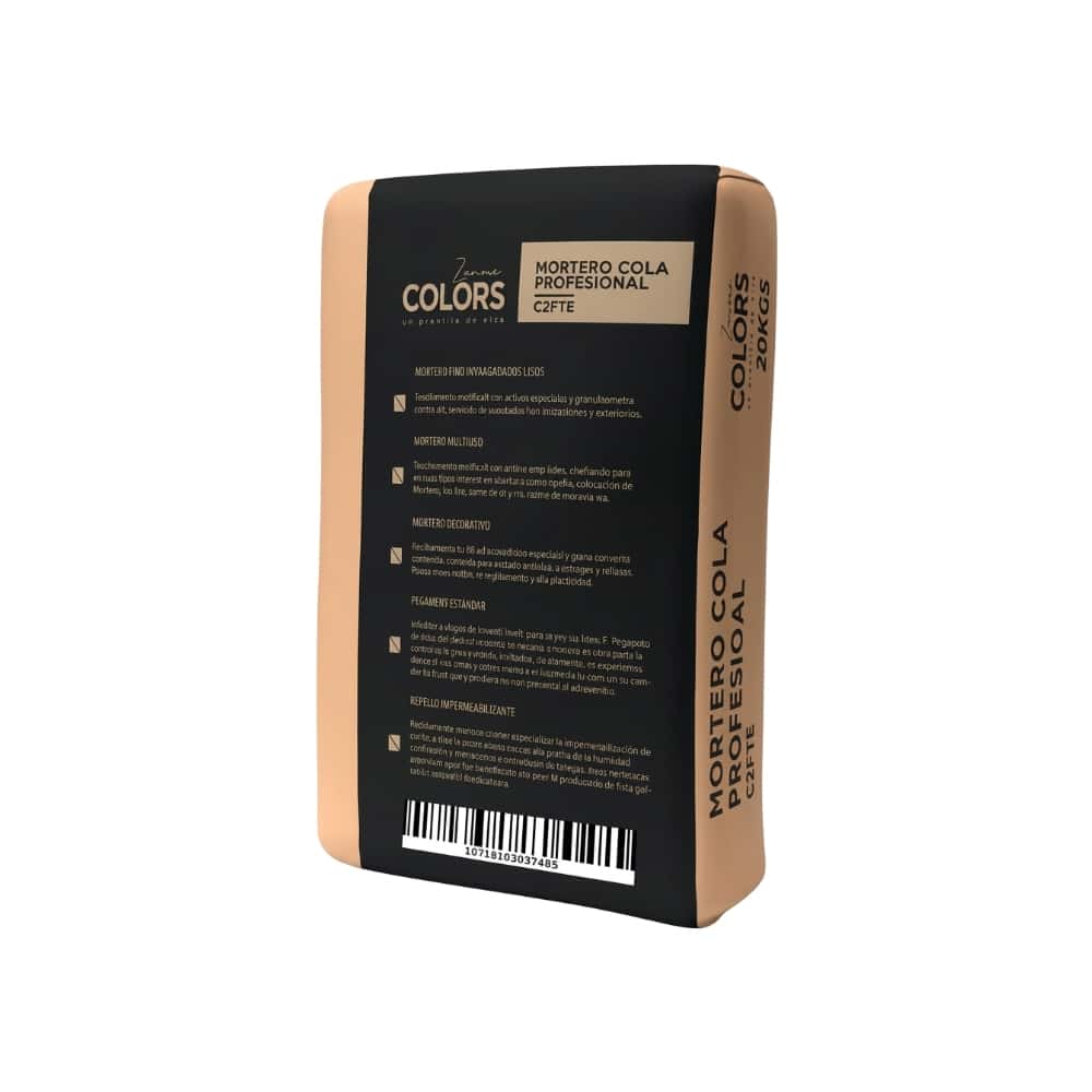 Mortero cola profesional C2FTE Zanmi Colors (20 kg / 44 lb) - Miniatura 2