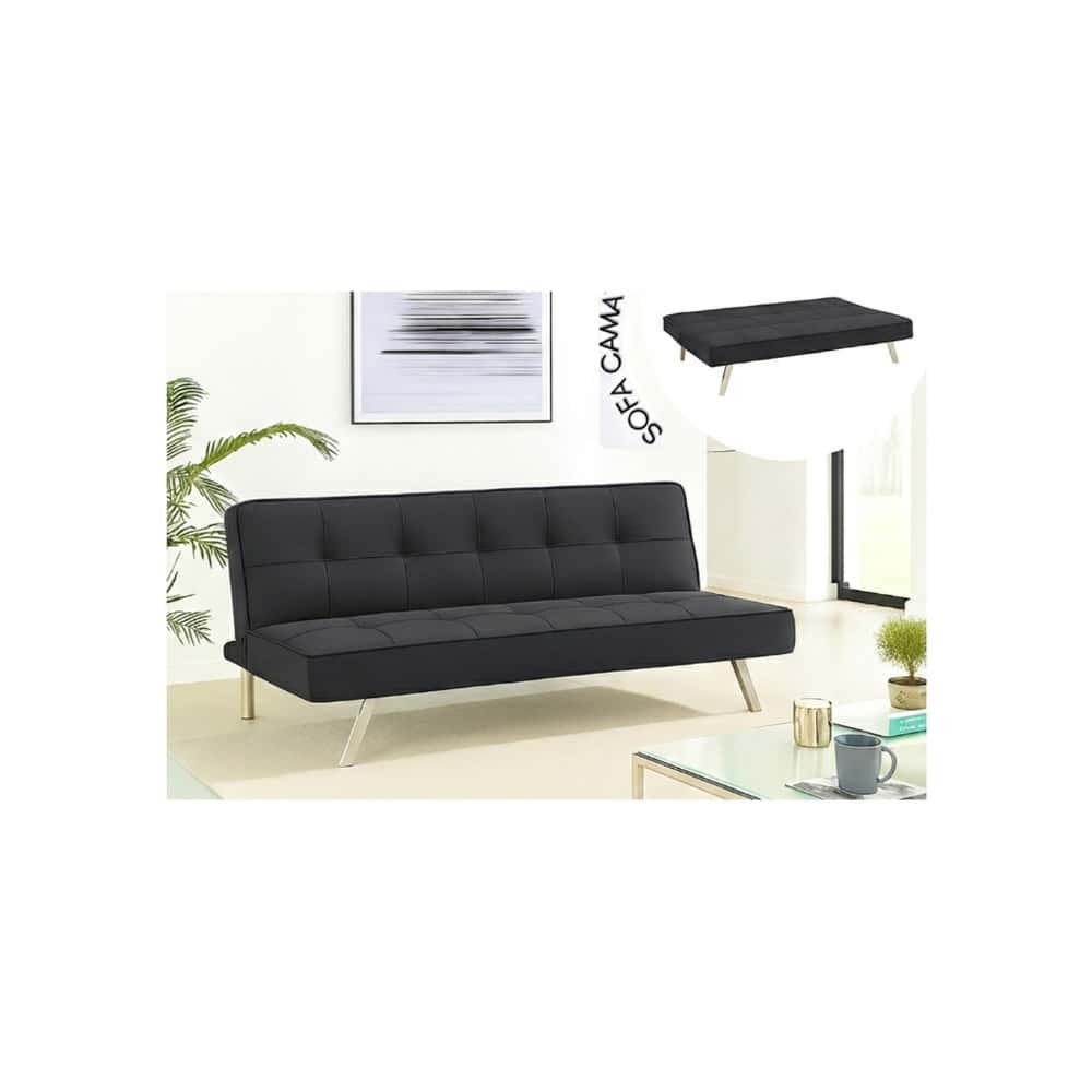 Sofá cama negro Ideal Furniture - Miniatura 4
