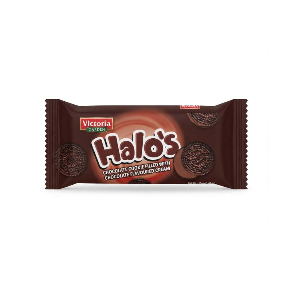 Galletas de chocolate rellenas con crema sabor chocolate Victoria Garden Halo’s (30 g / 1.05 oz) - Miniatura 1