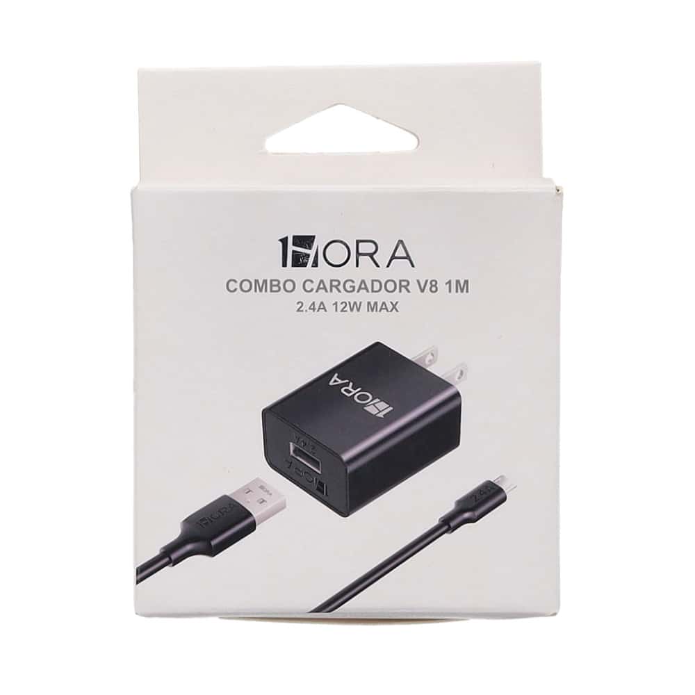 Cargador negro micro 1M 1Hora GAR124 (12 W) - Miniatura 1