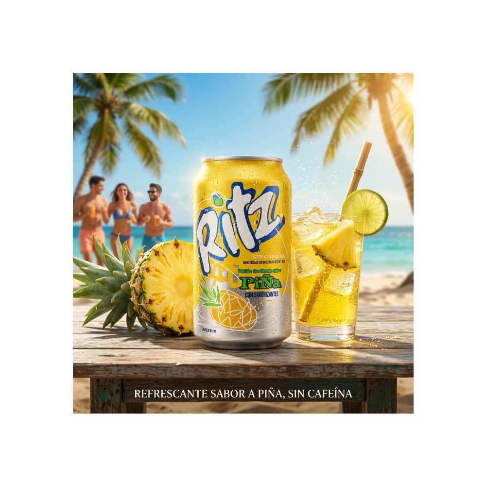 Refresco gaseado sabor piña Ritz (355 ml) - Miniatura 4