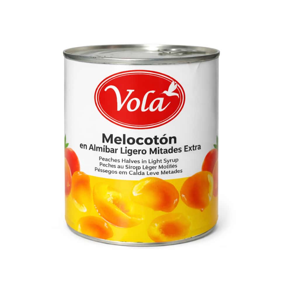 Mitades de melocotón en almíbar ligero Vola (850 g / 1.8 lb) - Miniatura 1