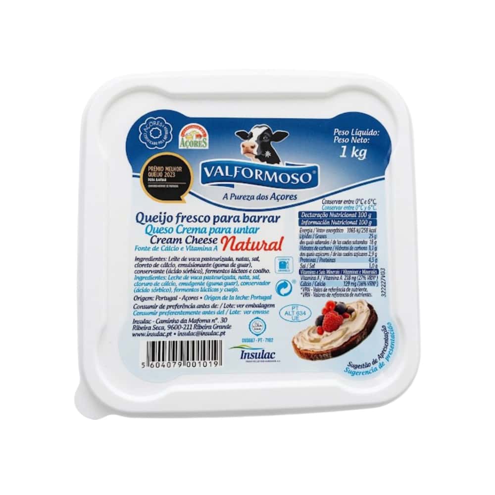 Queso crema natural para untar Valformoso (1 kg / 2.2 lb) - Miniatura 3