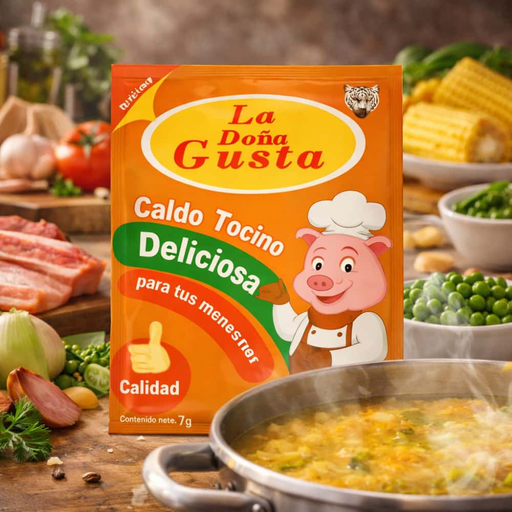 Caldo sabor tocino La Doña Gusta (7 g) - Miniatura 4