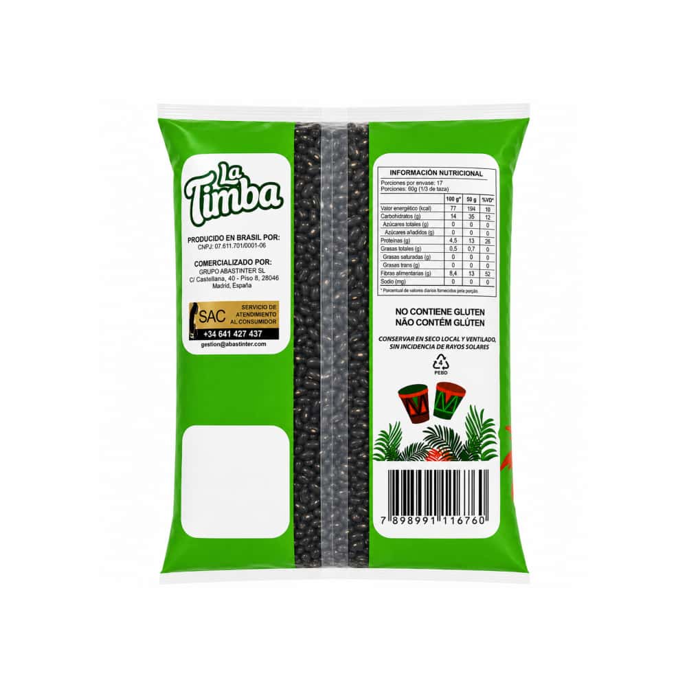 Frijoles negros La Timba (12 x 1 kg / 2.2 lb) - Miniatura 3