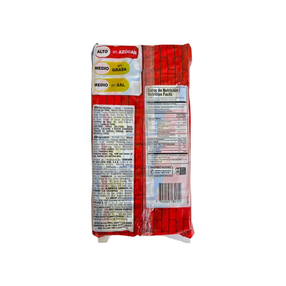 Galletas dulces rellenas con crema sabor a vainilla Festival Noel (600 g / 1.32 lb) - Miniatura 2