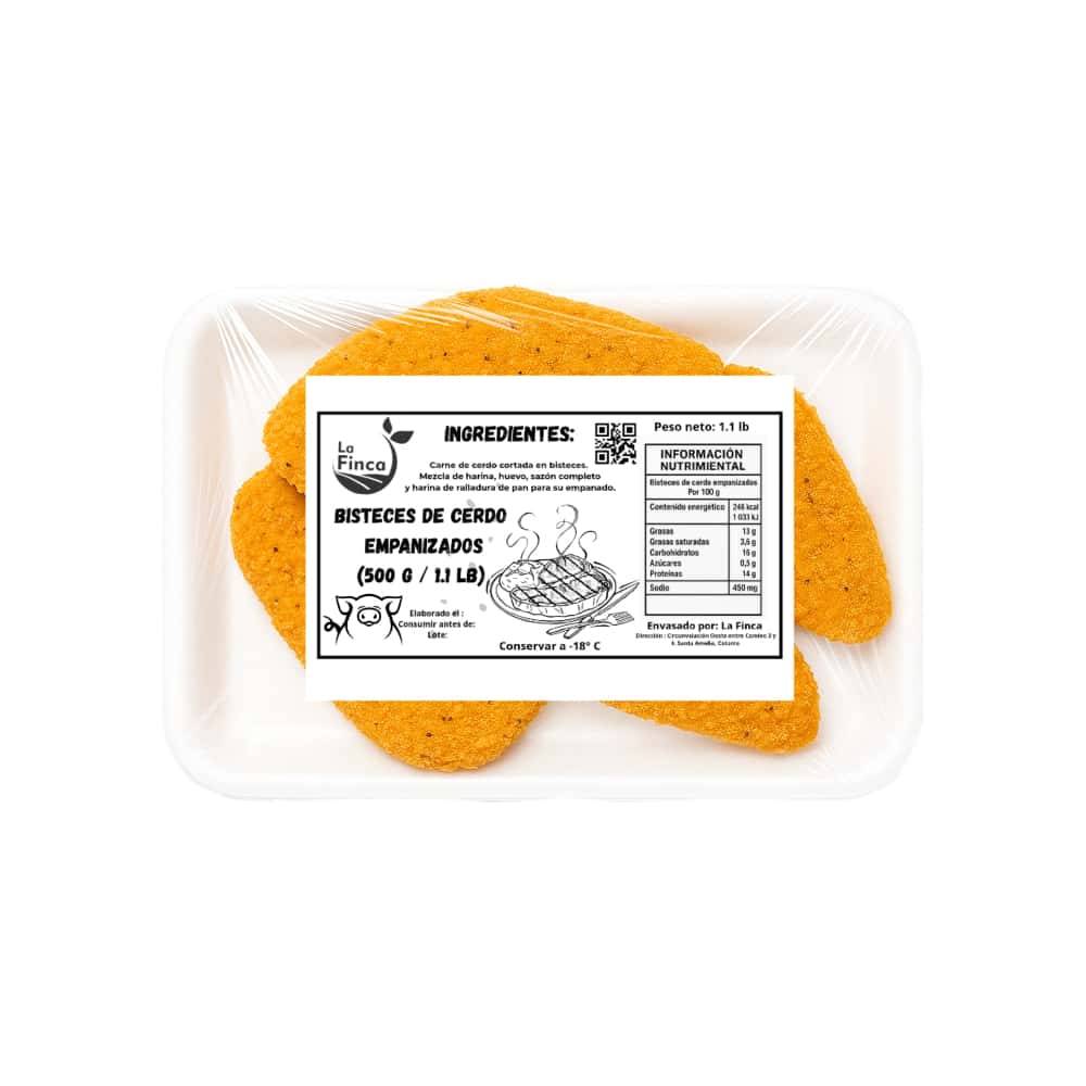 Bistecs de cerdo empanizados La Finca (500 g / 1.1 lb) - Miniatura 3