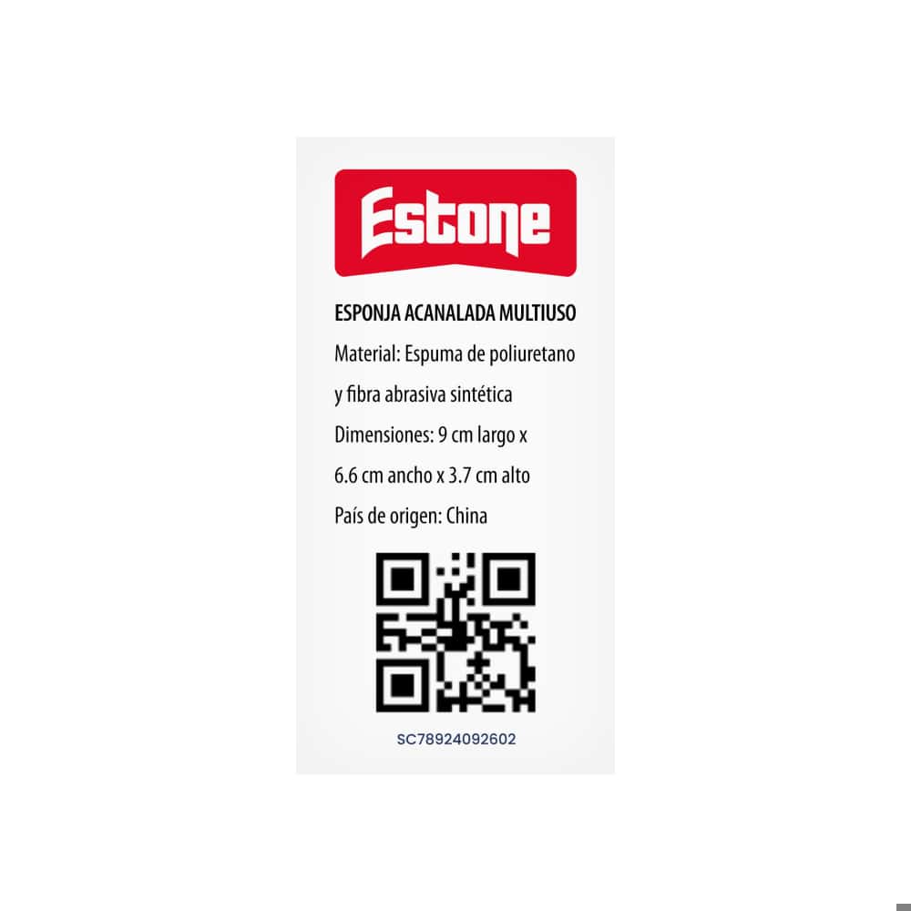 Esponja acanalada para fregar Estone - Miniatura 3