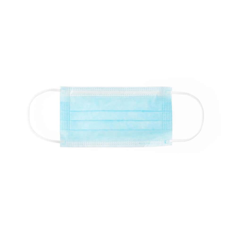 Mascarilla facial para procedimientos con bandas para las orejas desechable color azul Medline (1 U) - Miniatura 1