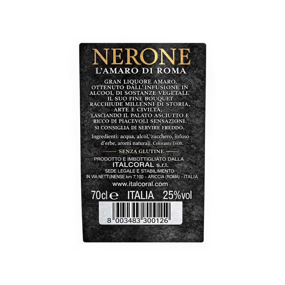 Licor amargo Nerone of Rome (700 ml) - Miniatura 3