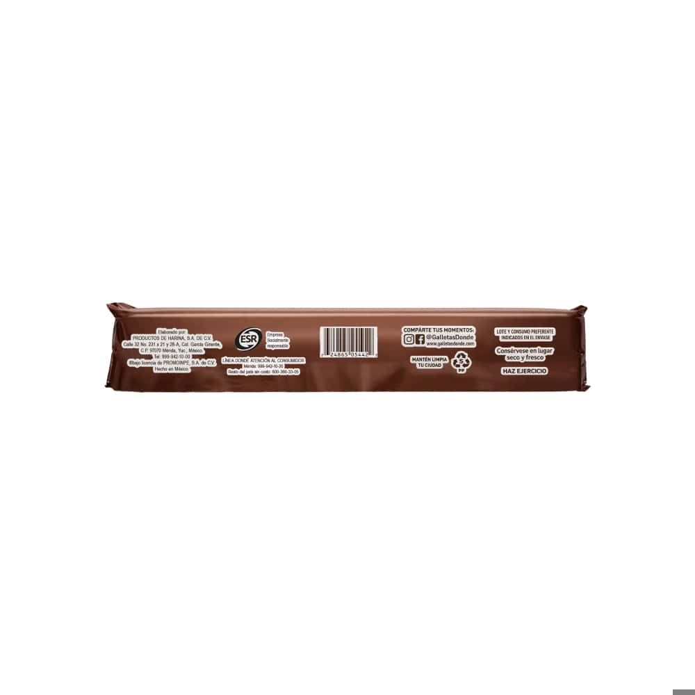 Galletas sándwich chocolate con relleno cremoso sabor chocolate Dondé Conquistador (100 g / 3.53 oz) - Miniatura 4