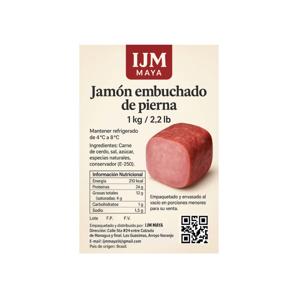 Jamón embuchado de pierna IJM Maya (1 kg / 2.2 lb) - Miniatura 6