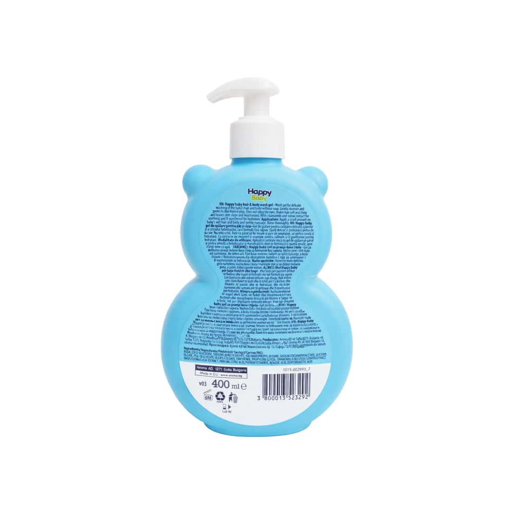 Gel de baño para cabello y cuerpo con extractos de manzanilla y zumaque para bebé Happy Baby (400 ml) - Miniatura 2