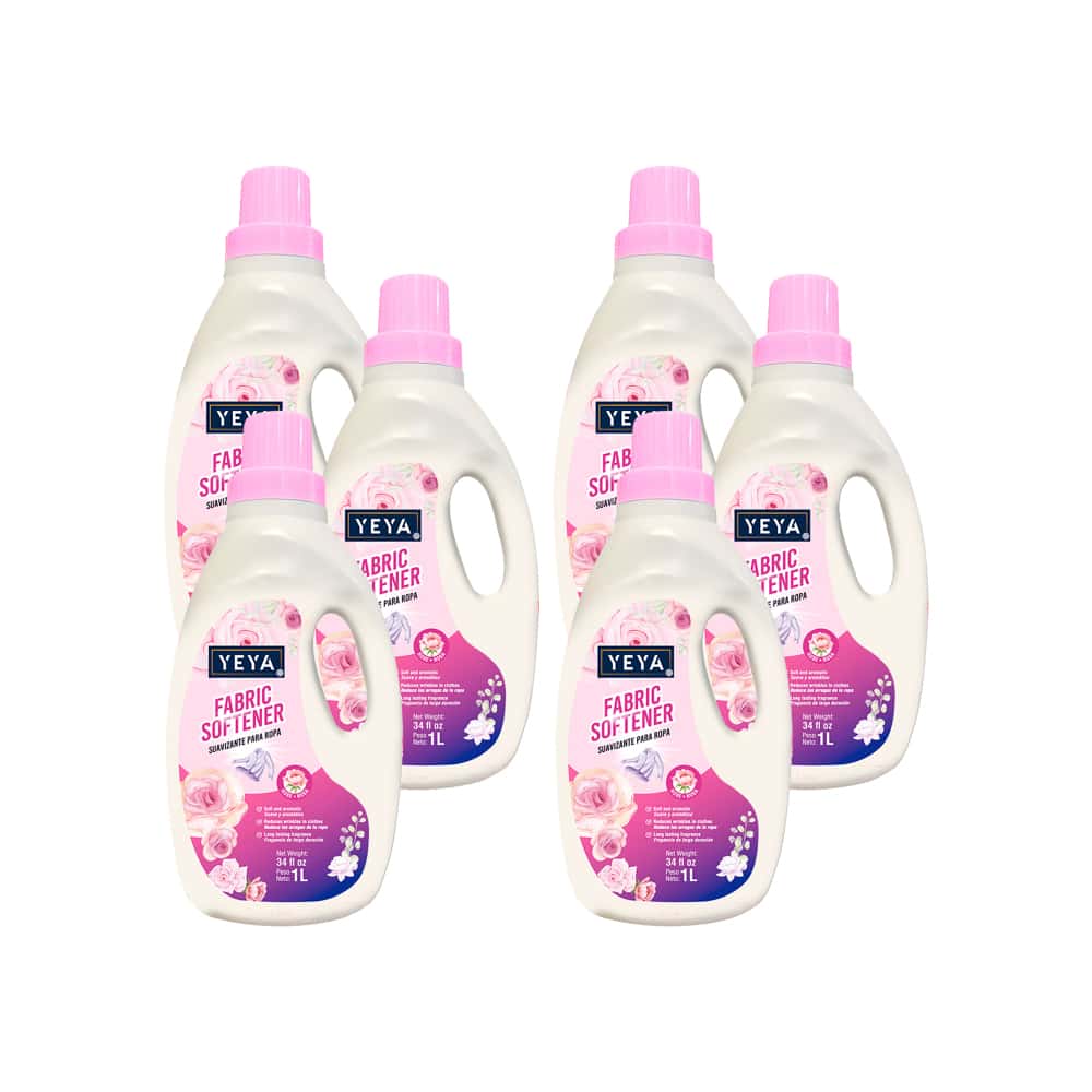 Suavizante para ropa con aroma a rosa YEYA (6 x 1 L) - Miniatura 1