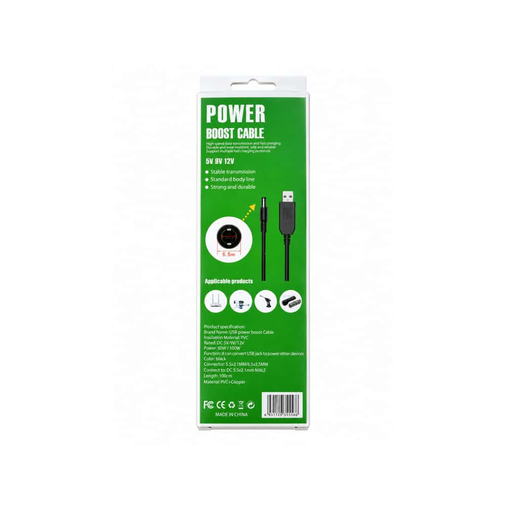 Cable impulsor de potencia USB a DC 5V / 9V / 12V – 1A POWER - Miniatura 2