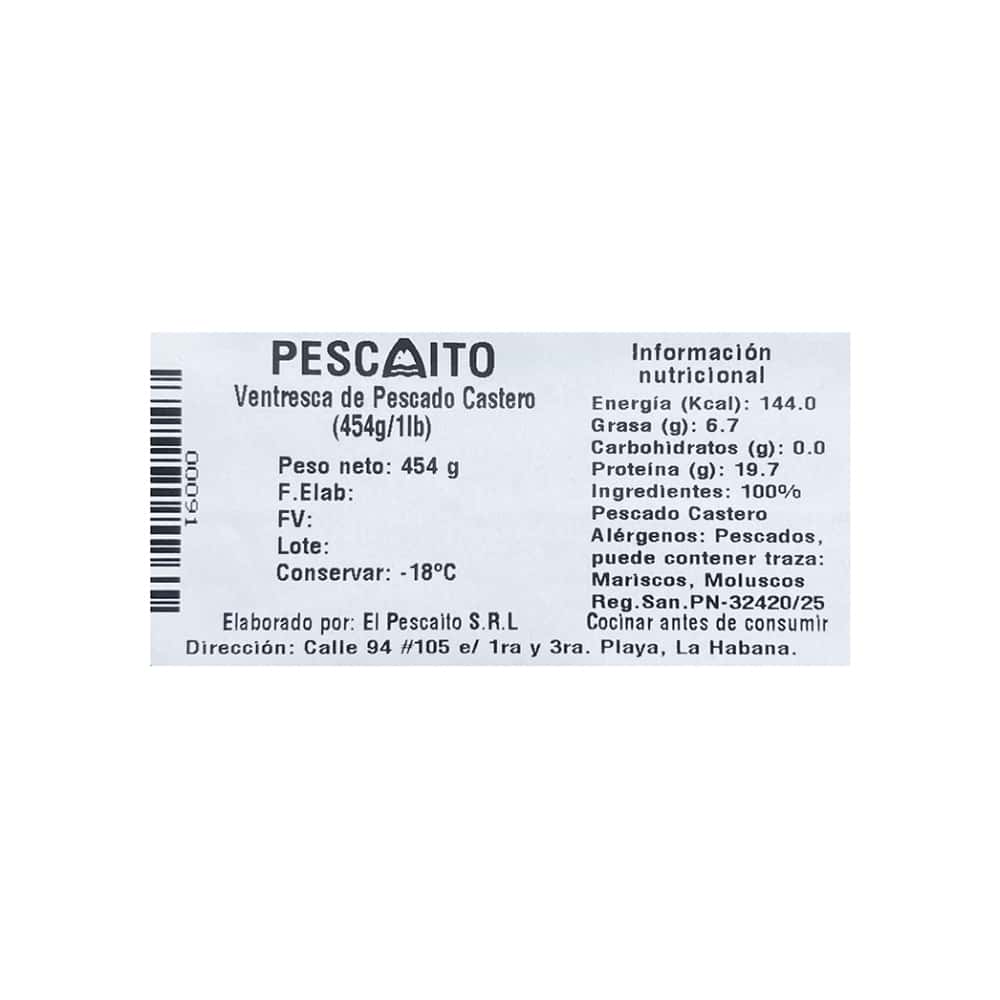 Ventresca de pescado castero Pescaito (454 g / 1 lb) - Miniatura 3
