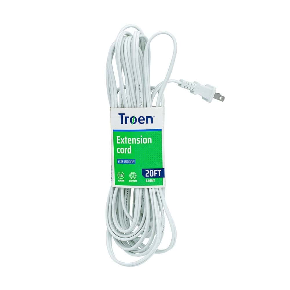 Extensión eléctrica de 6 m color blanca para interiores Troen - Miniatura 4