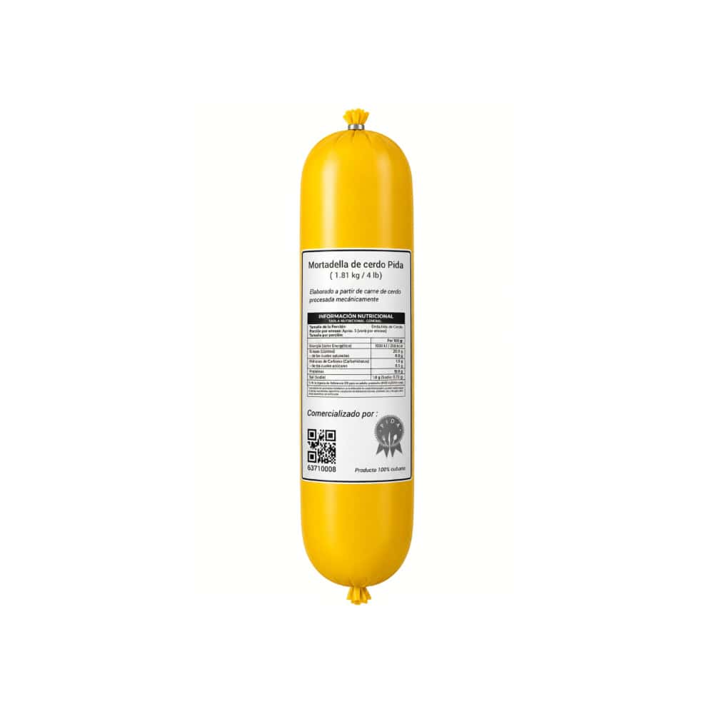 Mortadella de cerdo Pida (1.81 kg / 4 lb) - Miniatura 1