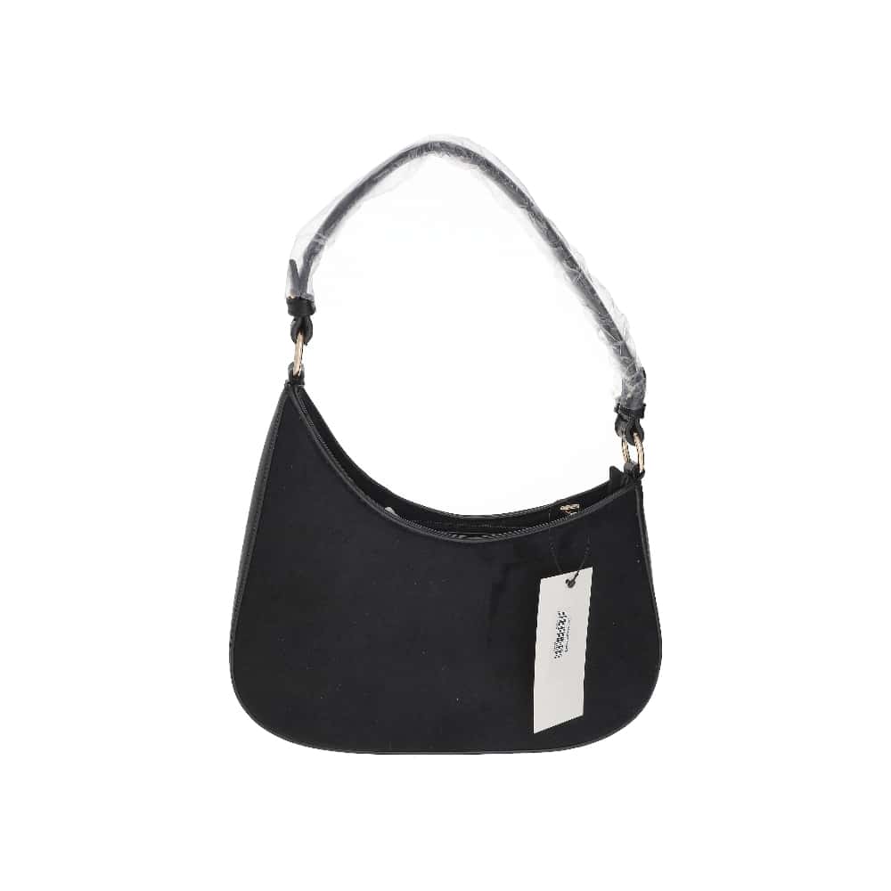 Bolso de hombro negro con acabado gamuza y asa ajustable Isabella (1 U) - Miniatura 3
