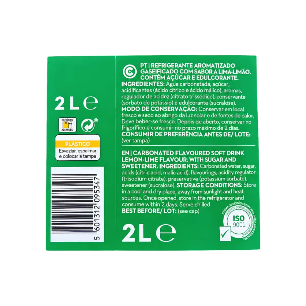 Refresco aromatizado y carbonatado con sabor a lima-limón Continente (2 L / 67.63 floz) - Miniatura 3