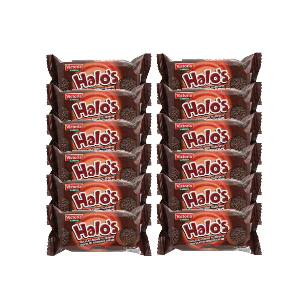 Galletas de chocolate rellenas con crema sabor chocolate Victoria Garden Halo’s (12 X 30 g)+ Galletas de soda Dondé (800 g / 1.76 lb) - Miniatura 3