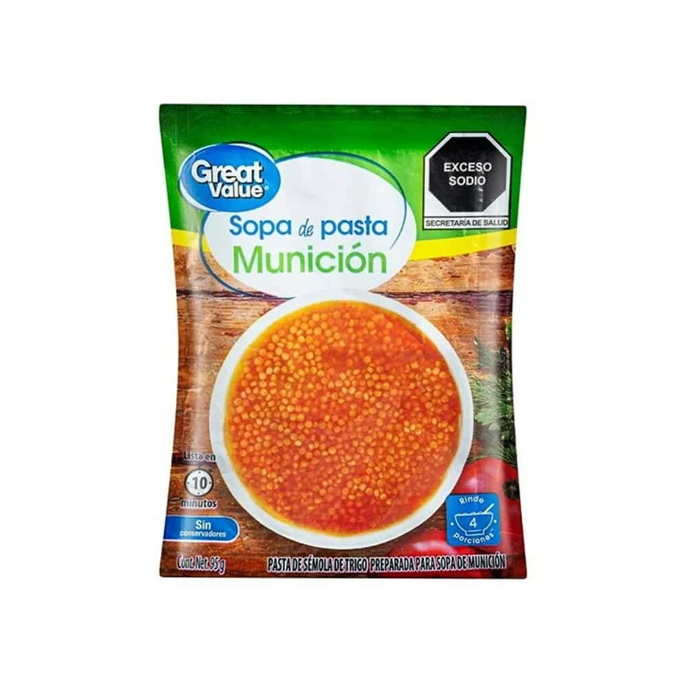 Sopa de pasta de munición Great Value (95 g / 3.35 oz) - Miniatura 3