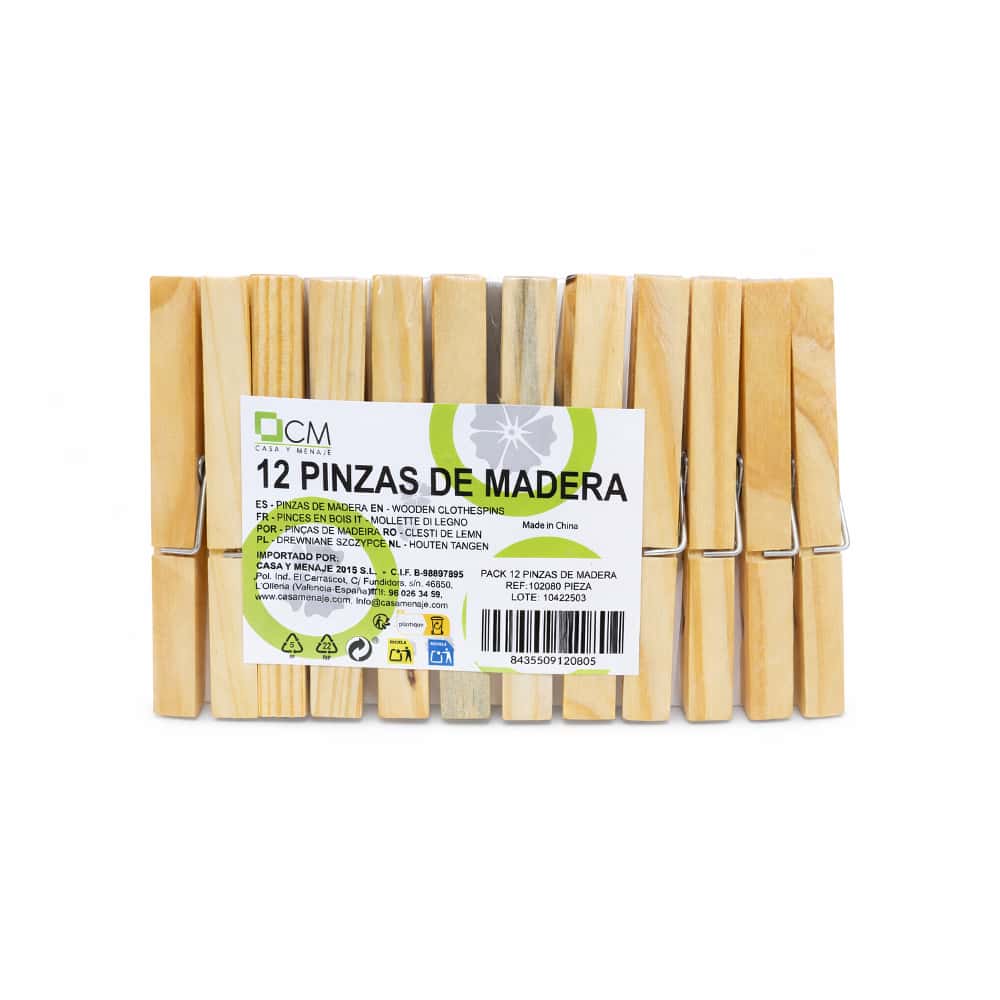 Pinzas de madera Casa y Menaje (12 U) - Miniatura 1