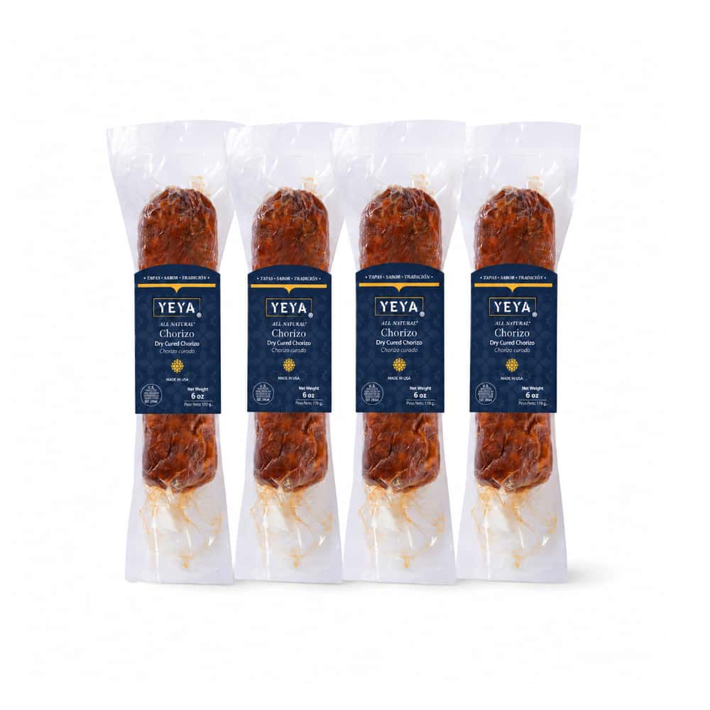 Chorizo Curado -tipo vela- YEYA (4 x 170 g / 6 oz) - Miniatura 1