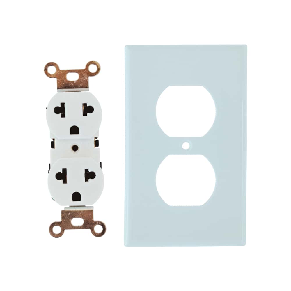 Tomacorriente doble con tapa blanca - 15 A y 125 V - Q7-Lumina - Miniatura 2