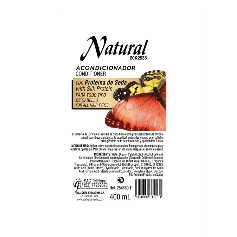 Juego de champú y acondicionador con extracto de proteína de seda para todos los cabellos S&C Natural - Miniatura 2