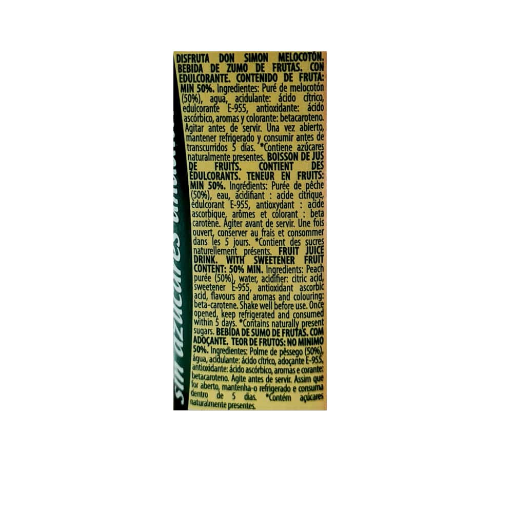 Caja de jugo de melocotón Don Simon (24 x 200 ml) - Miniatura 4