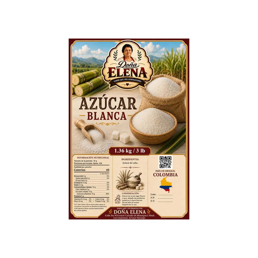 Azúcar blanca Doña Elena (1.36 kg / 3 lb) - Miniatura 2
