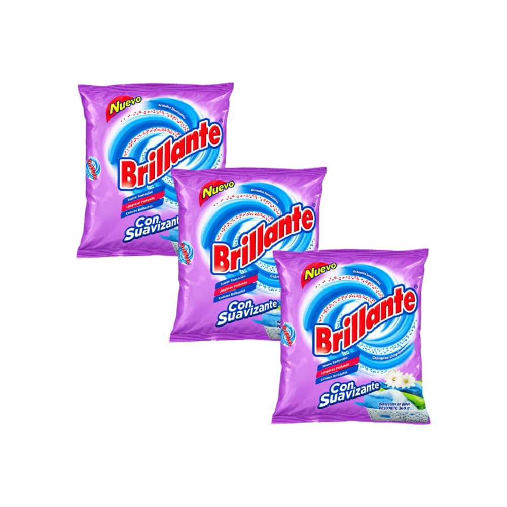 Detergente en polvo con suavizante Brillante (3 x 360 g / 12.70 oz) - Miniatura 1