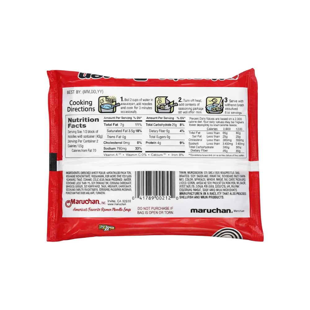 Sopa instantánea de fideos sabor carne de res Maruchan (2 x 85 g / 2.99 oz) - Miniatura 3