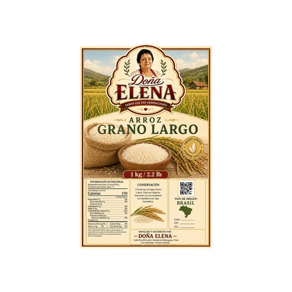 Arroz grano largo Doña Elena (1 kg / 2.2 lb) - Miniatura 2