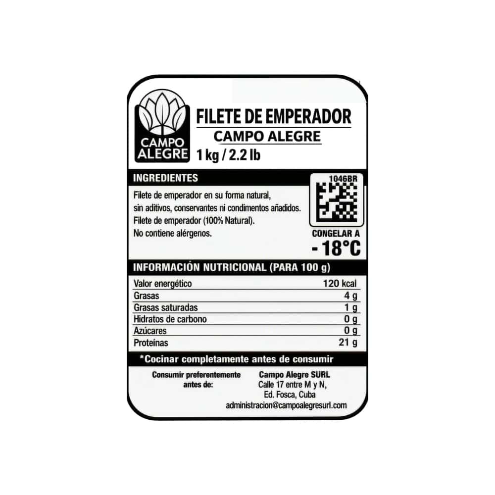 Filete de pescado emperador Campo Alegre (1 kg / 2.2 lb) - Miniatura 2
